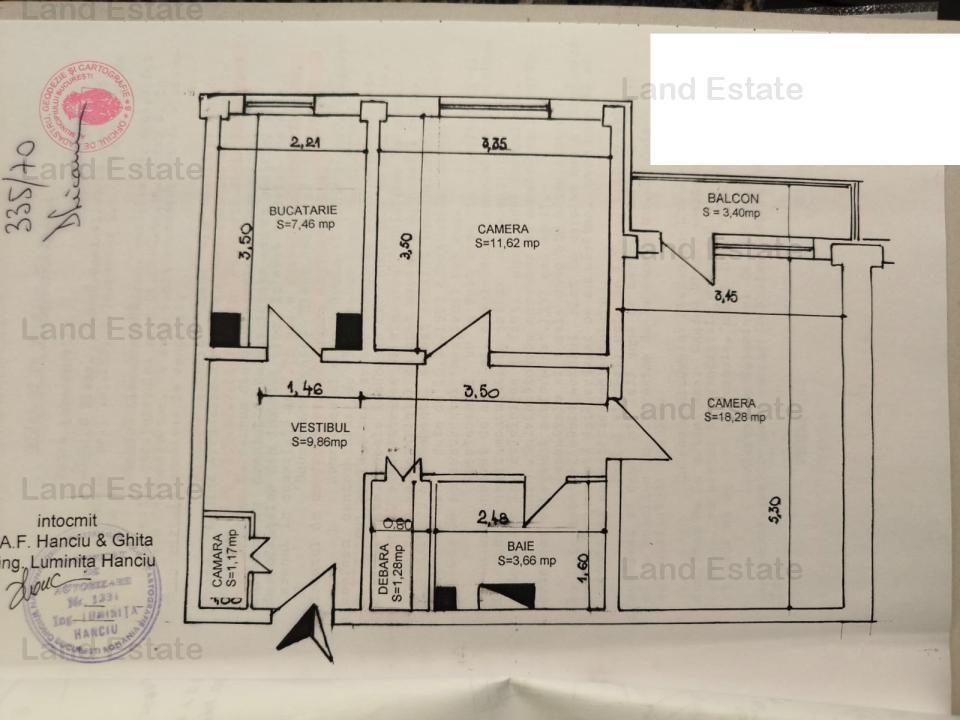 2 camere Pacii ( 400 m metrou-bloc reabilitat )