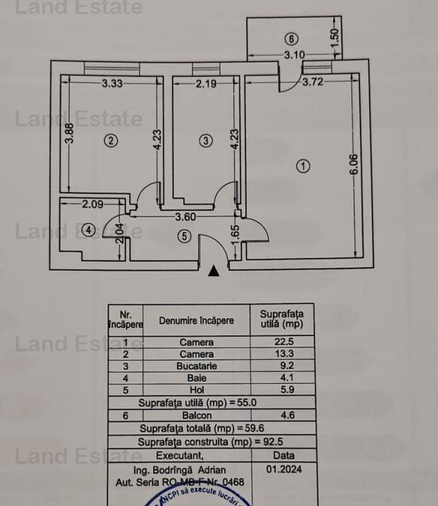 Apartament cu 2 camere Plaza Residence Faza 5