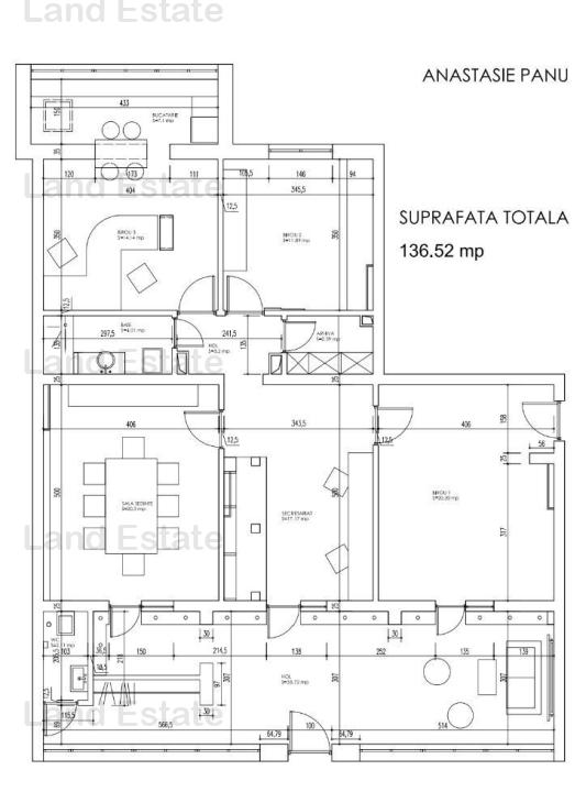 4 camere apartament -Spatiu-comercial Timpuri noi (centrala termica-500 m metrou)