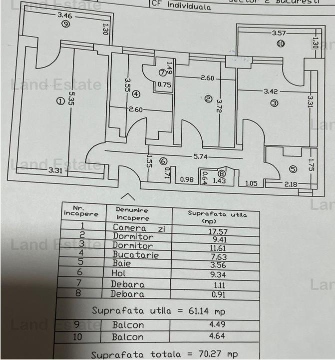 3 camere Pantelimon - Liceul Lucian Blaga