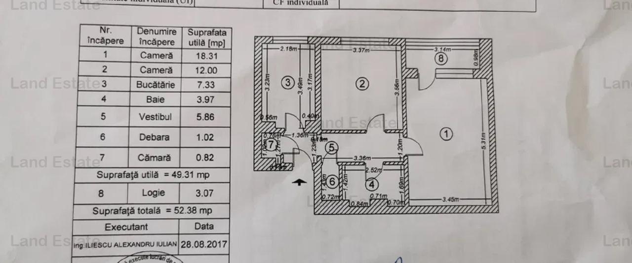 Apartament cu 2 camere Pacii