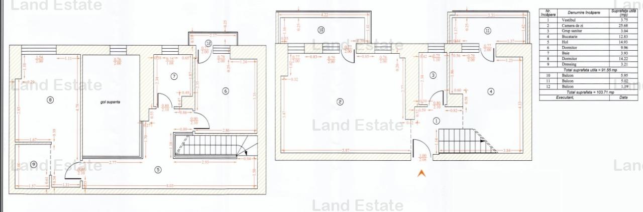 3 camere duolex cu 2 locuri de parcare si boxa Barbu Vacarescu - Aviatiei