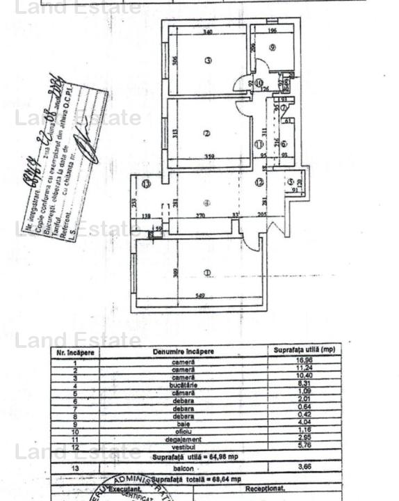 Apartament cu 3 camere (Centrala Proprie- Arena Nationala)