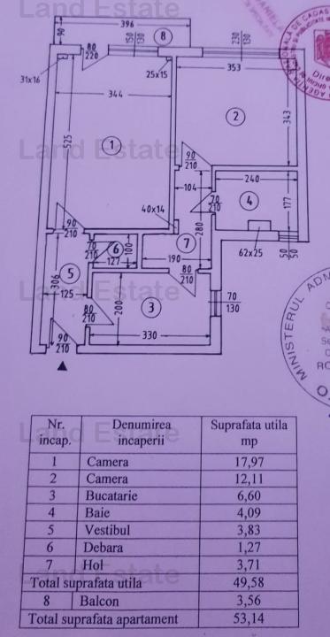 2 camere Pantelimon - Chisinau (Bloc Reabilitat- 53 mp)