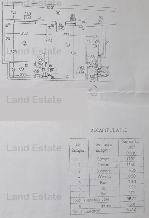 2 camere langa Metrou Gara de Nord