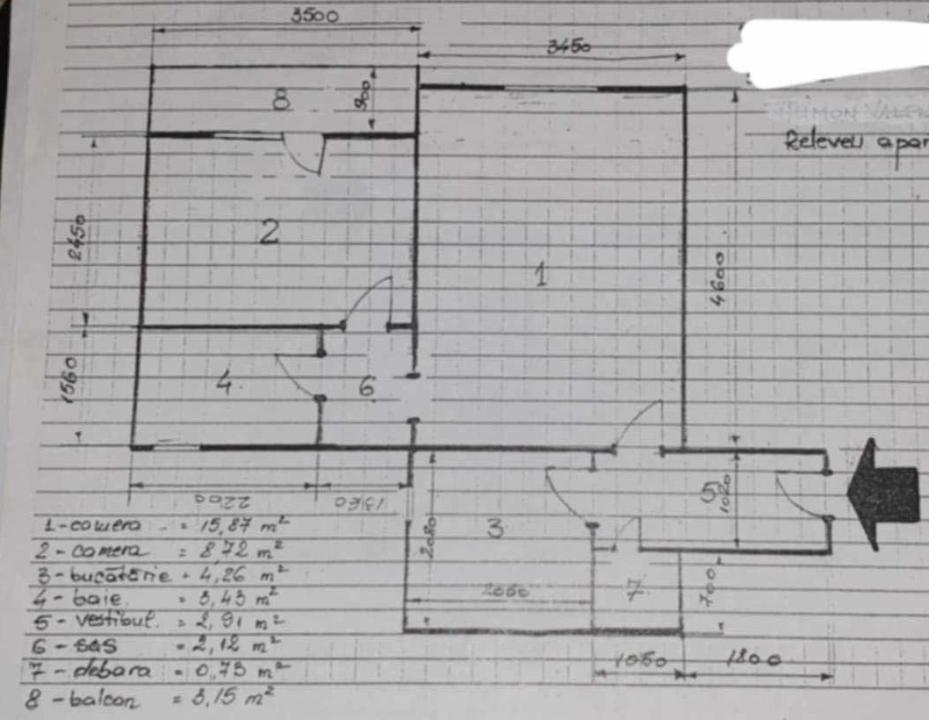 Apartamnet cu 2 camere Teiul Doamnei