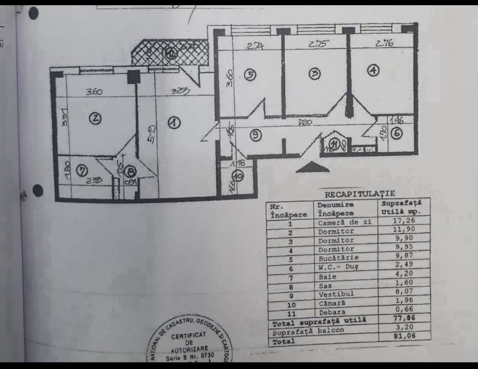 4 camere Stefan cel Mare ( bloc 1980 ) 