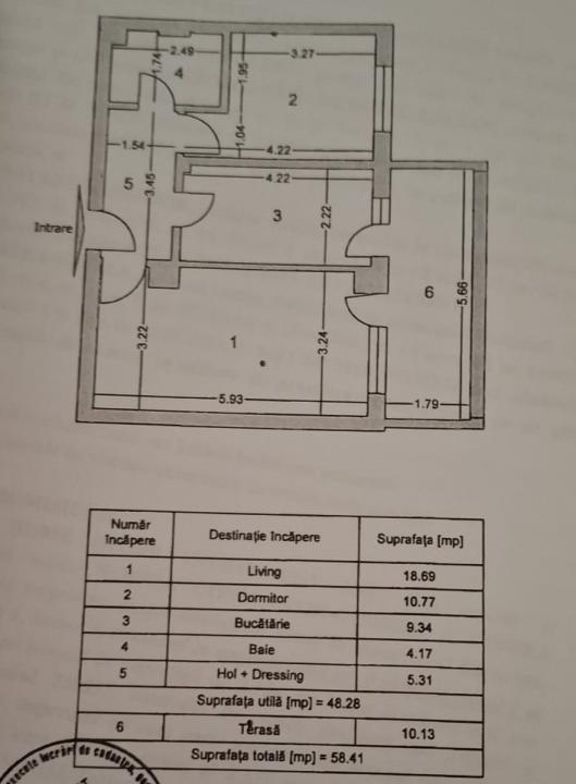 Apartament cu 2 camere zona Salaj bloc Nou -Loc de Parcare