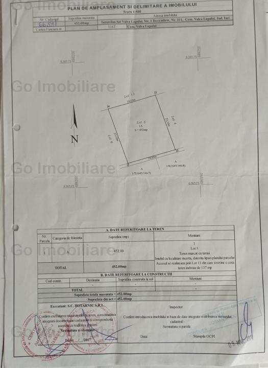 Teren intravilan Valea Lupului 1 Decembrie