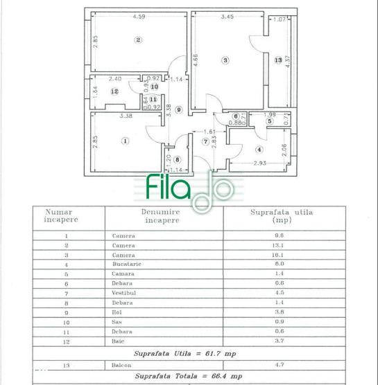 Vanzare apartament 3 camere, Titan, Bucuresti