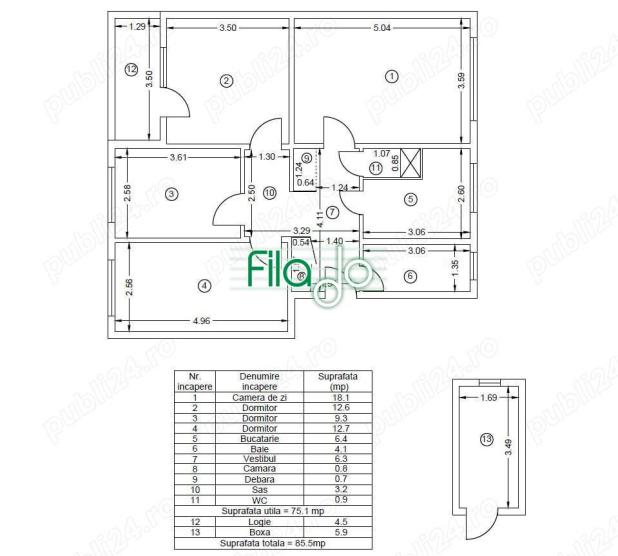 Vanzare apartament 4 camere, 1 Decembrie, Bucuresti