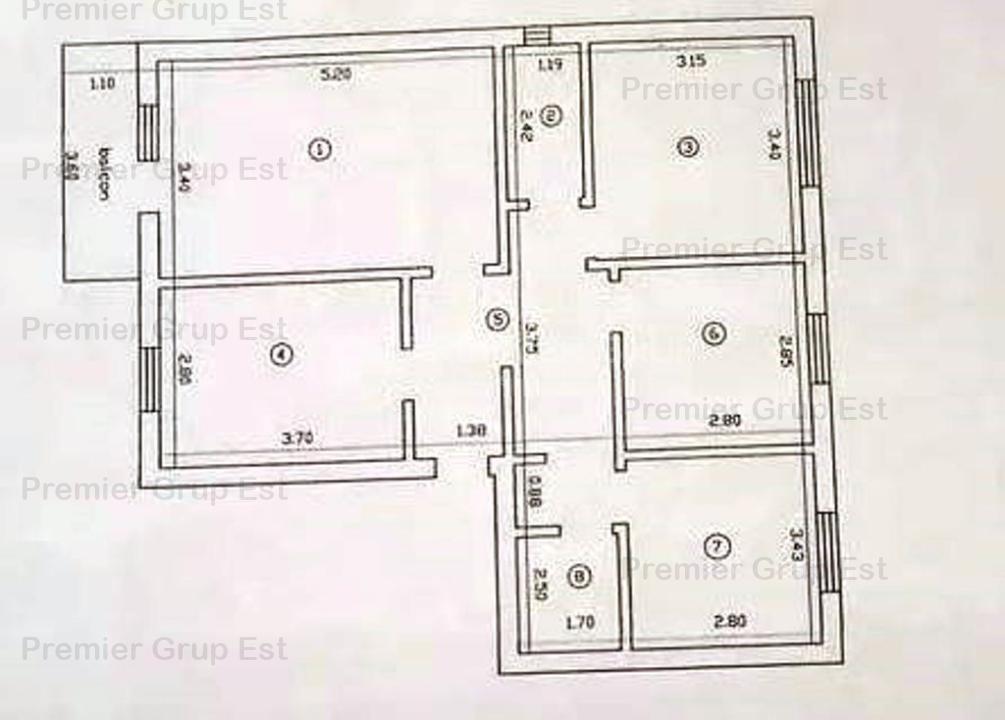 Apartament 4 camere 2 bai, Nicolina - CUG, 96mp