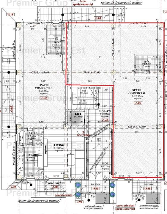 Spatiu comercial 120mp, Galata 