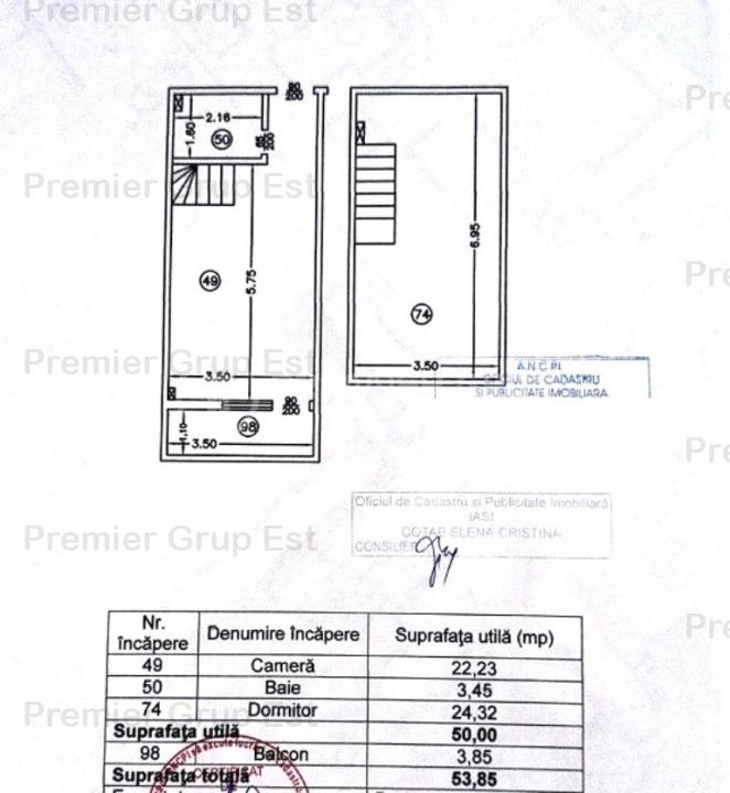 Apartament 2 camere, Nicolina, 54mp, CT