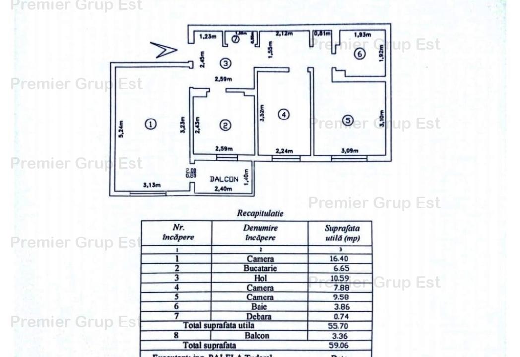 Etaj 2! Apartament 3 camere, Ultracentral - PALAS