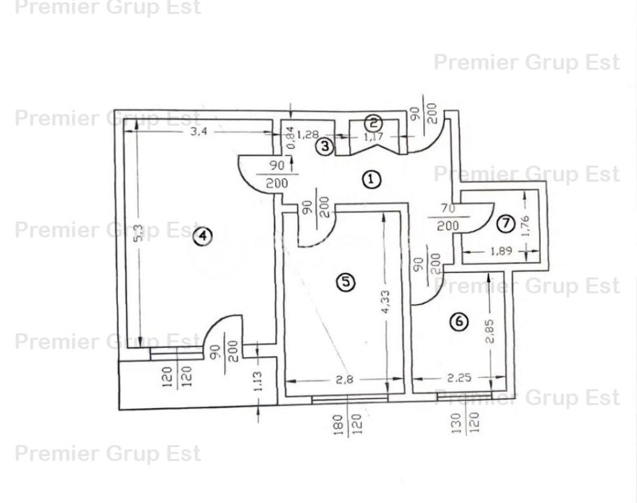 Apartament 2 camere, Gara, 55mp, etaj intermediar