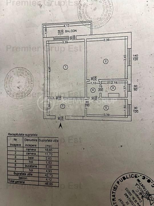 Etaj 1! Apartament 2 camere, Tatarasi, 47mp, CT