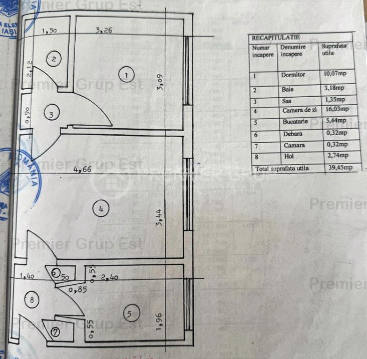 Apartament 2 camere, Alexandru cel Bun, 40mp, CT