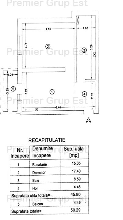 Apartament 1 cameră 50mp | Bucium 