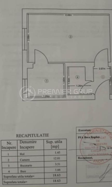 Garsonieră - bloc de apartamente 19mp | Podu Roș