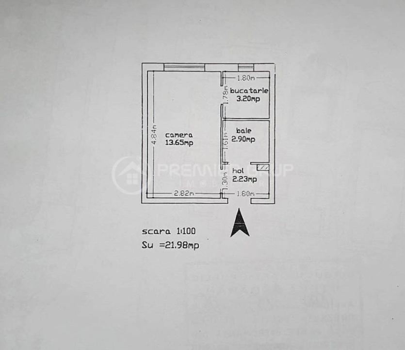 Apartament 1 camera, centrală termică, Alexandru cel Bun