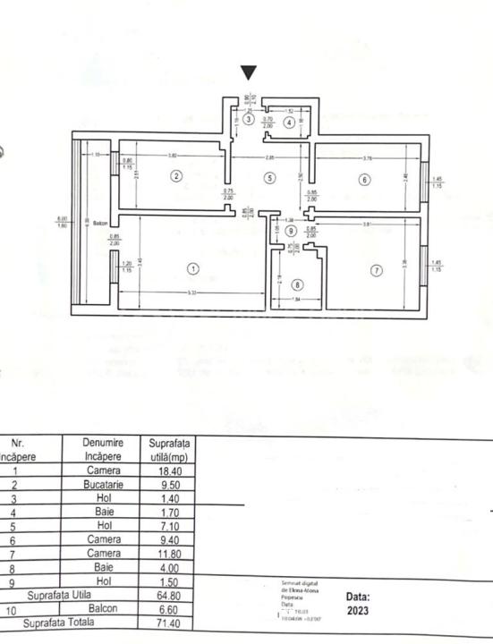 Apartament 3 camere 2 băi 72mp | Gara - Piața Unirii