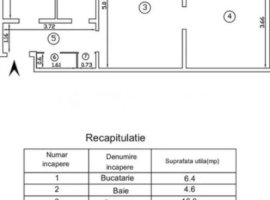  Apartament 2 camere, Podu Ros, 50mp, CT, fara risc