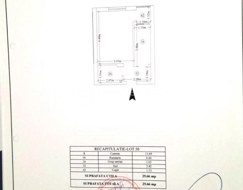 Etaj 2! Apartament 1 camera Tatarasi, 26mp + BOXĂ