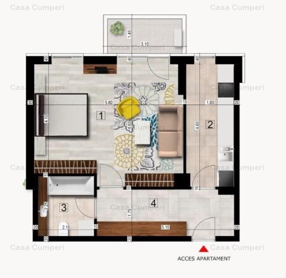 SECTOR 1 | SISESTI | METROU | STUDIO DE LUX MOBILAT SI UTILAT