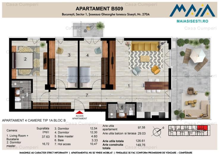 4 CAMERE | FINISAJE PREMIUM | SISESTI | MAIA | LANGA METROU STRAULESTI