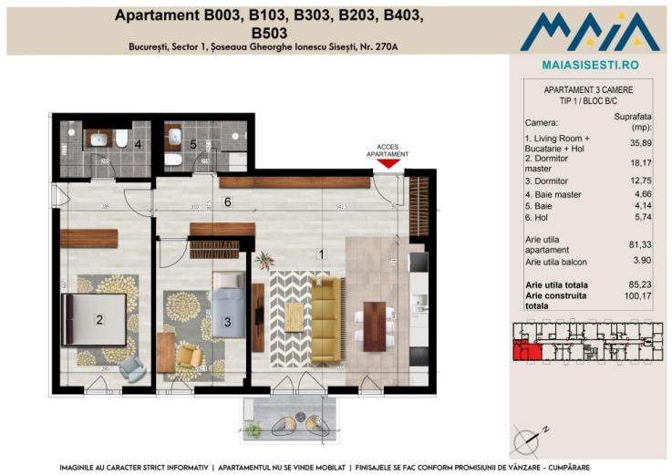 3 CAMERE | FINISAJE PREMIUM  | SISESTI | SECTOR 1 | LANGA METROU