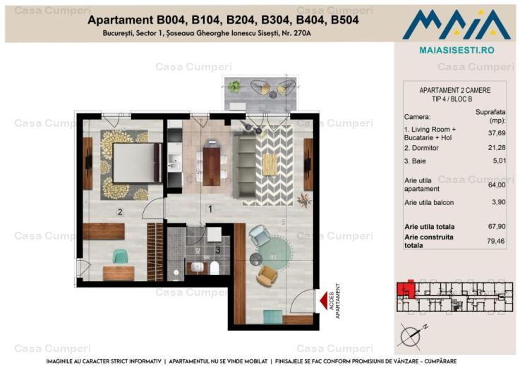 2 CAMERE | FINISAJE PREMIUM | SISESTI | LANGA METROU STRAULESTI