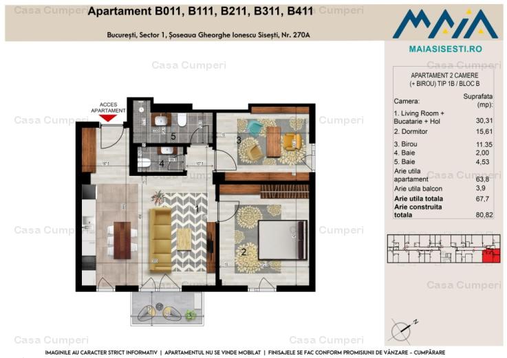 2  CAMERE | FINISAJE  PREMIUM  | SISESTI | METROU STRAULESTI | 2 COCOSI 