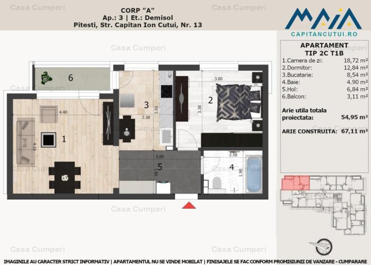 Negru Voda: Apartament 2 Camere, Finisaje Premium, Langa Padure