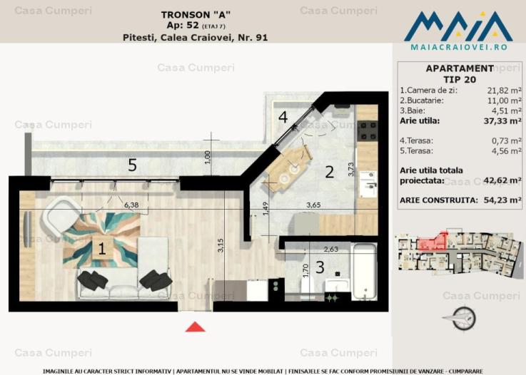 Studio | Finisaje Premium | Bloc Nou | Calea Craiovei Pitesti | Ultracentral