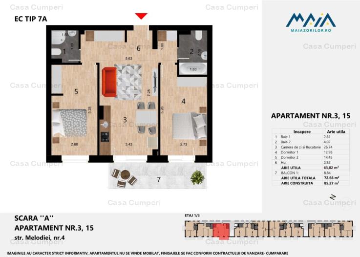 Apartament Premium | Cluj Zorilor | Langa liceul Waldorf | Central