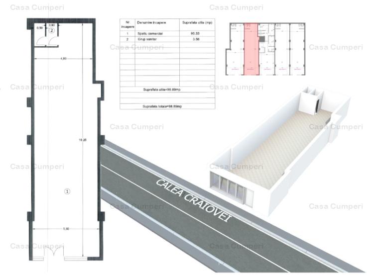 Cabinet medical | Spatiu Comercial de inchiriat | Pitesti, Central