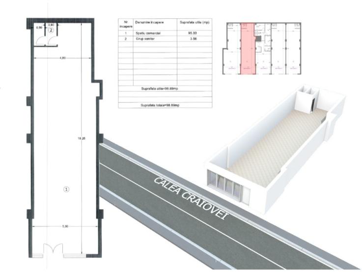 Cabinet medical | Spatiu Comercial de inchiriat | Pitesti, Central