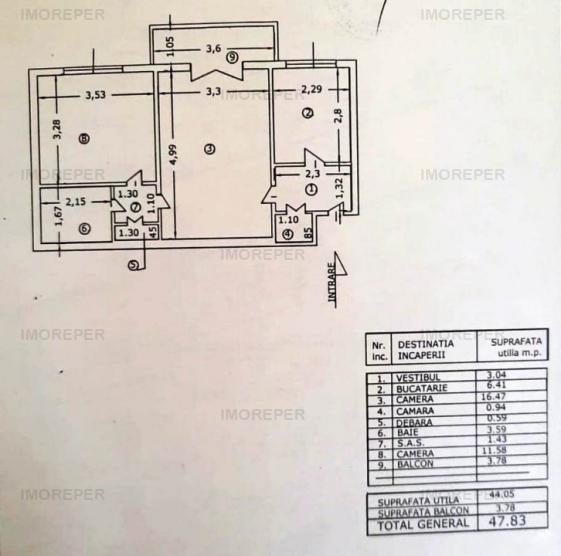 Apartament 2 camere Basarabia-Diham, etaj 2 din 4, liber