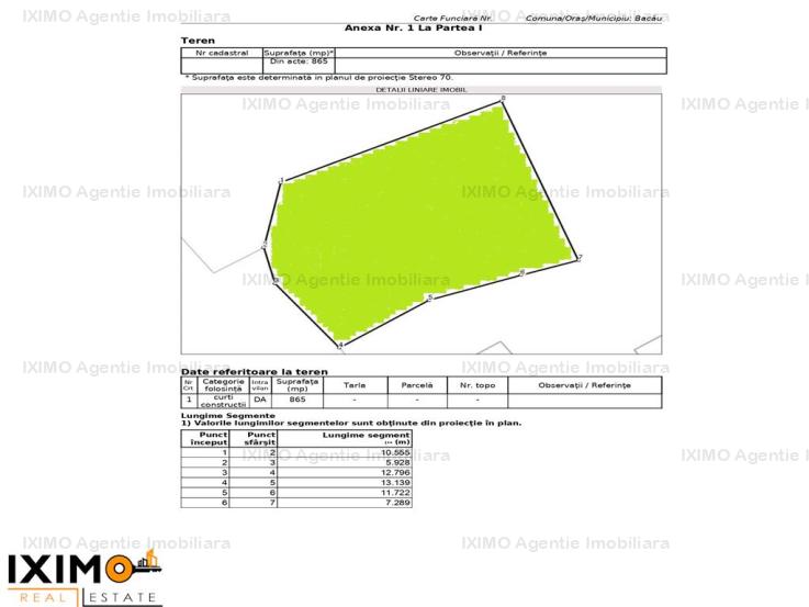 Inchiriere teren constructii 865mp, Garii, Bacau