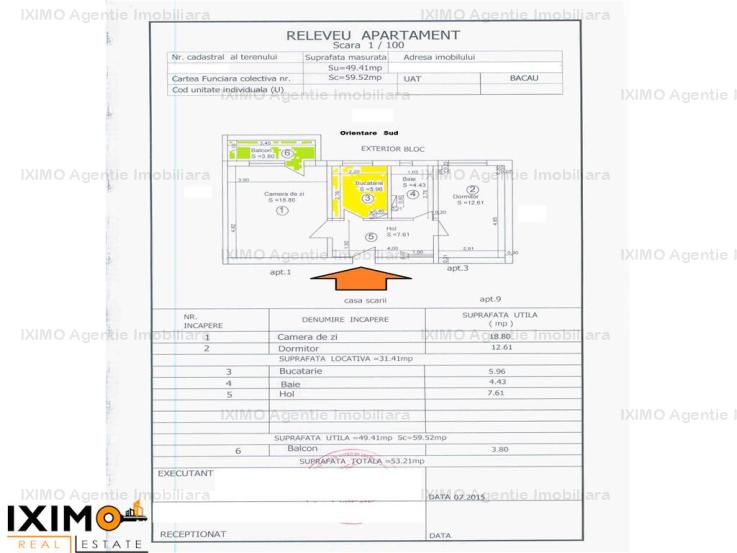 Vanzare apartament 2 camere, Nord, Bacau