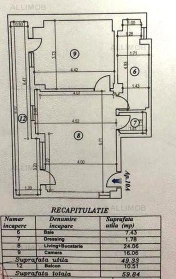 Apartament 2 camere zona Aviatiei-Herastrau