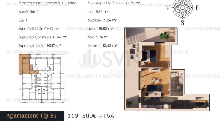 Vanzare apartament 2 camere, 13 Septembrie, Bucuresti