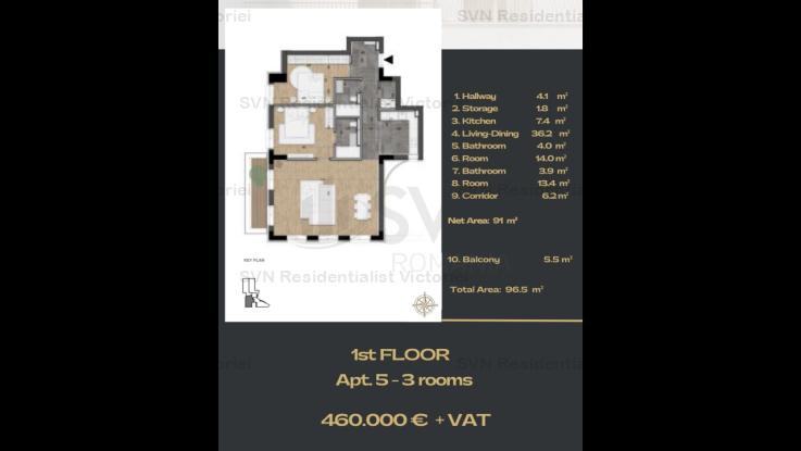 Vanzare apartament 3 camere, Armeneasca, Bucuresti