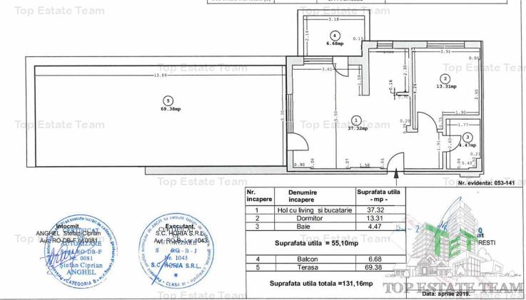 Penthouse 2 camere lux cu terasa 230mp in vestul Bucurestiului