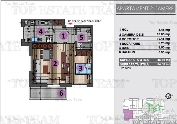 Apartament de 2 camere de vanzare in Berceni Grand Arena