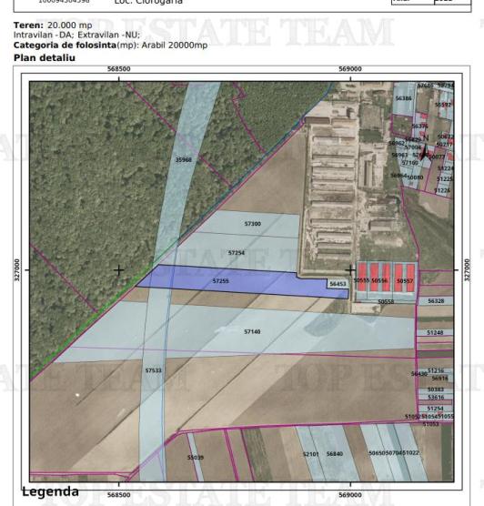 Vanzare teren pentru complex hale/logistica cu facilitati si acces la A0 Vest, Zona Ciorogarla