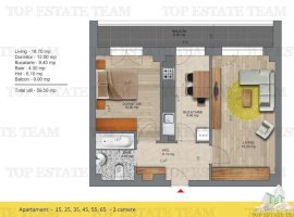 Apartament 2 camere, Popesti Leordeni langa Metrou