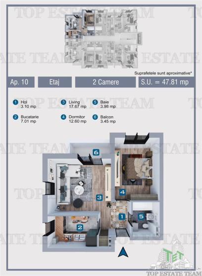 Apartament nou 2 camere bloc caramida in Militari Residence