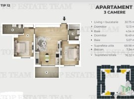 Apartament  3 camere